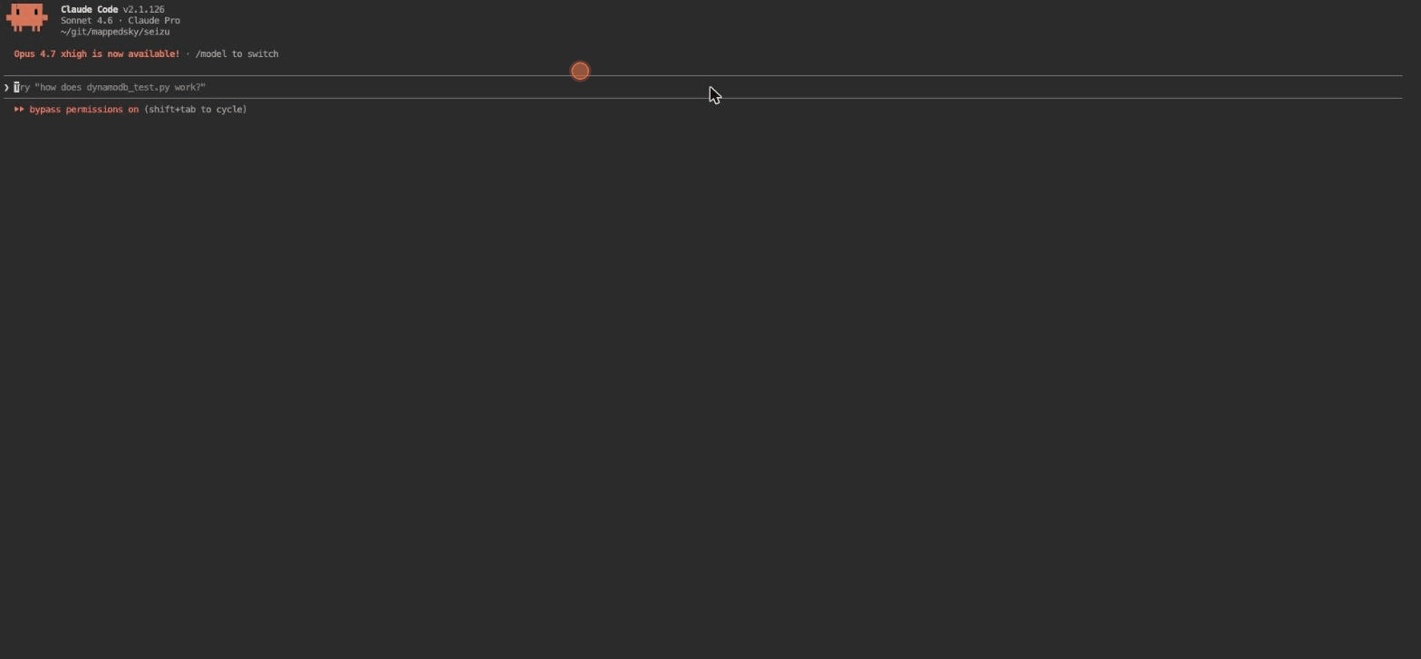 Claude Code using Seizu MCP tools